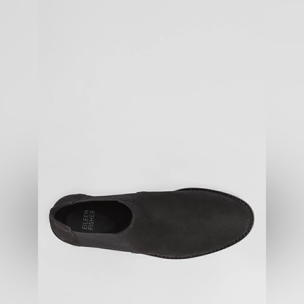 Roy Tumbled Nubuck Leather Bootie Eileen Fisher